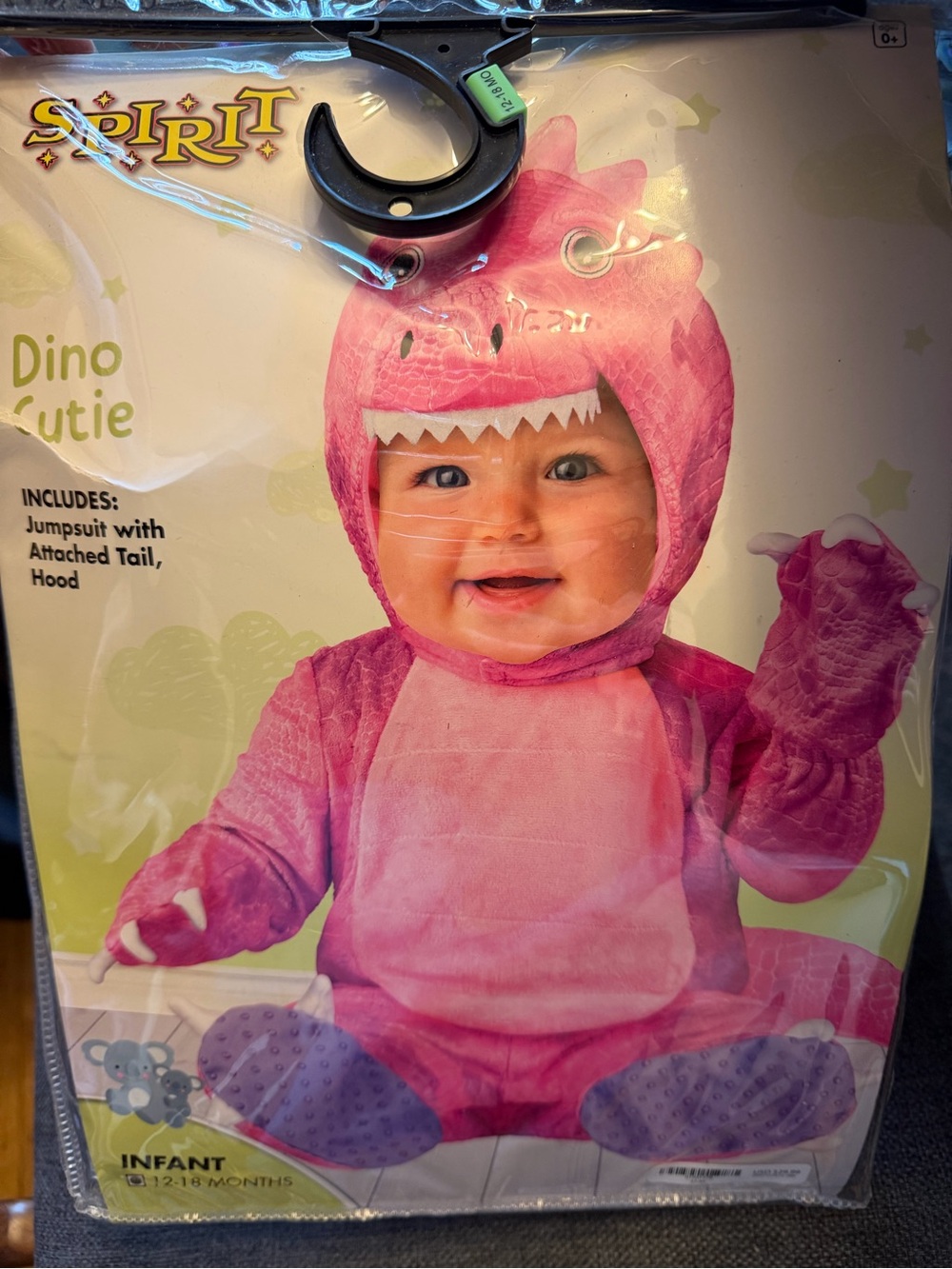 Spirit Halloween Pink Dino Cutie Infant Costume 12-18 months